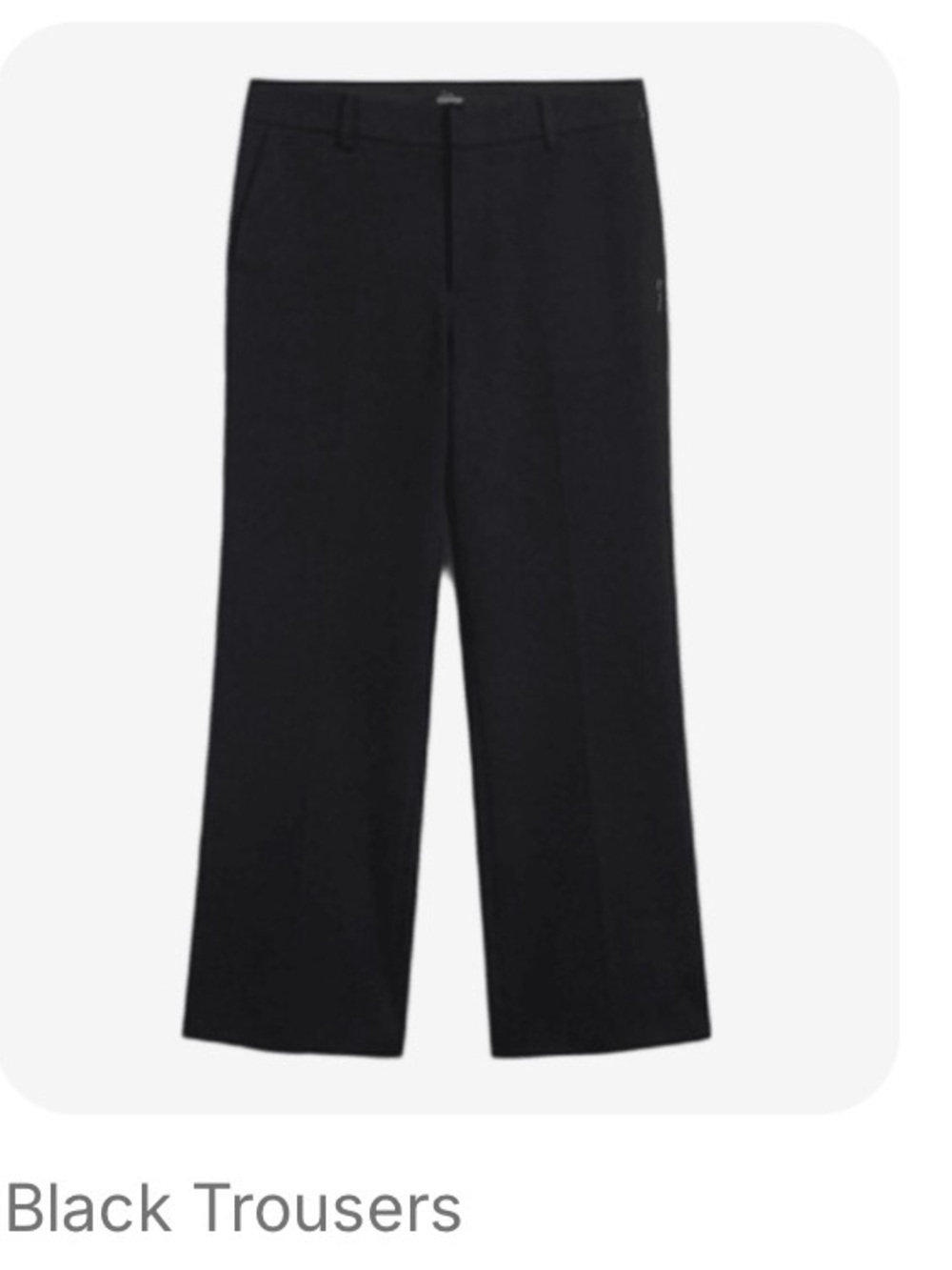 Women’s cropped and flared trouser
